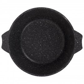 Кастрюля 4 л с жаропрочной крышкой 24 см, антипригарное покрытие, МЕЧТА "Гранит Black", 44802