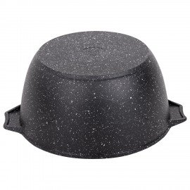 Кастрюля 4 л с жаропрочной крышкой 24 см, антипригарное покрытие, МЕЧТА "Гранит Black", 44802