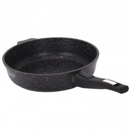 Сковорода индукционная 26 см, съемная soft-touch ручка, антипригарное покрытие, МЕЧТА "Гранит", 026802И