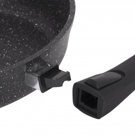 Сковорода индукционная 26 см, съемная soft-touch ручка, антипригарное покрытие, МЕЧТА "Гранит", 026802И