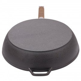 Сковорода сотейник чугунная 28 см со съемной ручкой (подходит для индукции), ГАРДАРИКА, 0328