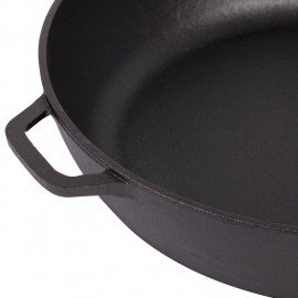 Сковорода сотейник чугунная 28 см со съемной ручкой (подходит для индукции), ГАРДАРИКА, 0328