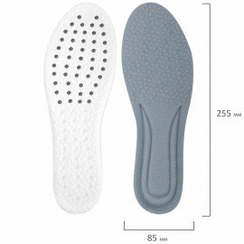 Стельки для обуви АНАТОМИЧЕСКИЕ ДЫШАЩИЕ, материал PU PRO, размер RU 34-39 / EU 35-40, с линиями выреза, SHEGRA (ШЕГРА), 700738