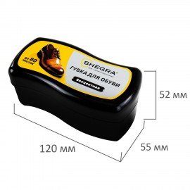 Губка-волна для обуви из гладкой кожи БЕСЦВЕТНАЯ, большой размер, SHEGRA (ШЕГРА), 700773