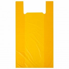 Пакет "майка" КОМПЛЕКТ 100 штук, 38+20х70, ПНД желтый, 25 мкм, LAIMA, 700791