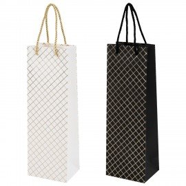 Пакет подарочный под бутылку (1штука) 13х9x36см (B) "Leather Bottle Bag", ассорти, ЗОЛОТАЯ СКАЗКА, 700802