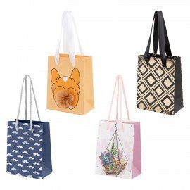 Пакет подарочный (1 штука) 11х6х15см (S) "Collection Small", ассорти, глиттер, фольга, пушистый хвостик, ЗОЛОТАЯ СКАЗКА, 700803