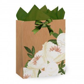 Пакет подарочный (1 штука) 18х10х23см (M) "Flowers", ассорти, глиттер, c тишью, ЗОЛОТАЯ СКАЗКА, 700808
