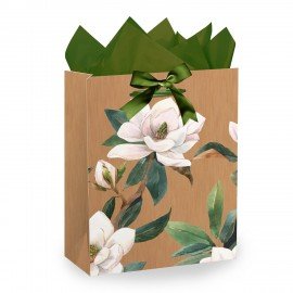 Пакет подарочный (1 штука) 18х10х23см (M) "Flowers", ассорти, глиттер, c тишью, ЗОЛОТАЯ СКАЗКА, 700808