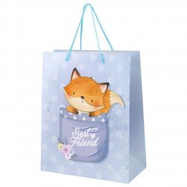 Пакет подарочный (1 штука) 26х13х32см (L) "Lovely Animals", ассорти, глиттер, ЗОЛОТАЯ СКАЗКА, 700816