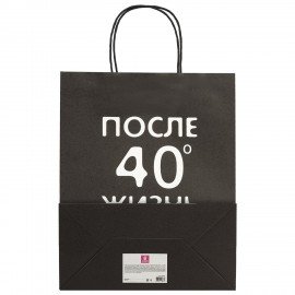 Пакет подарочный (1 штука) 26х13х32см (L) "Man Funny Notes", ассорти, крафт, ЗОЛОТАЯ СКАЗКА, 700823