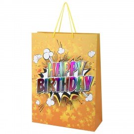 Пакет подарочный (1 штука) 33х13х45см (XL) "Birthday Collection", ассорти, фольга, ЗОЛОТАЯ СКАЗКА, 700826