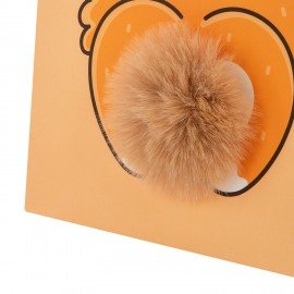 Пакет подарочный (1 штука) 18х10х23см (M) "Corgi's Tail", пушистый хвостик, ЗОЛОТАЯ СКАЗКА, 700835