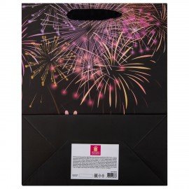 Пакет подарочный (1 штука) 26x13x32см (L) "LED Bag", черный, ЗОЛОТАЯ СКАЗКА, 700836
