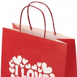 Пакет подарочный (1 штука) 26х13х32см (L) "Love Kraft", крафт, ЗОЛОТАЯ СКАЗКА, 700843