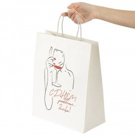 Пакет подарочный (1 штука) 26х13х32см (L) "С Днём рождения, детка!", крафт, ЗОЛОТАЯ СКАЗКА, 700845