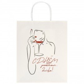 Пакет подарочный (1 штука) 26х13х32см (L) "С Днём рождения, детка!", крафт, ЗОЛОТАЯ СКАЗКА, 700845