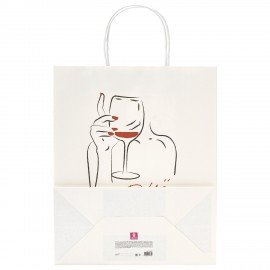 Пакет подарочный (1 штука) 26х13х32см (L) "С Днём рождения, детка!", крафт, ЗОЛОТАЯ СКАЗКА, 700845