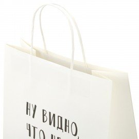 Пакет подарочный (1 штука) 26х13х32см (L) "Крыска", крафт, ЗОЛОТАЯ СКАЗКА, 700849