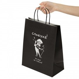 Пакет подарочный (1 штука) 26х13х32см (L) "Ещё не старуха", крафт, ЗОЛОТАЯ СКАЗКА, 700850