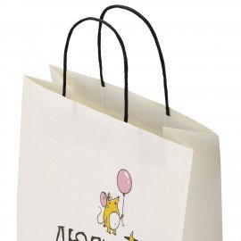 Пакет подарочный (1 штука) 26х13х32см (L) "Любимой крыске", крафт, ЗОЛОТАЯ СКАЗКА, 700851