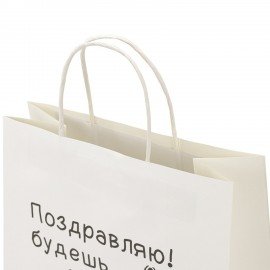 Пакет подарочный (1 штука) 26х13х32см (L) "На год душнее", крафт, ЗОЛОТАЯ СКАЗКА, 700855