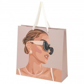 Пакет подарочный (1 штука) 30x10x30см "Beautiful Lady", ламинированный, ЗОЛОТАЯ СКАЗКА, 700860