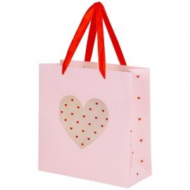 Пакет подарочный КОМПЛЕКТ 3 шт 20х8х20см,"With LOVE", с прозрачным окном, ЗОЛОТАЯ СКАЗКА, 700866