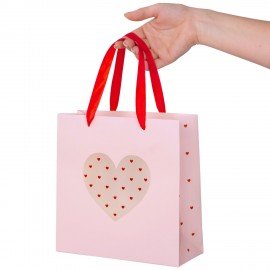 Пакет подарочный КОМПЛЕКТ 3 шт 20х8х20см,"With LOVE", с прозрачным окном, ЗОЛОТАЯ СКАЗКА, 700866