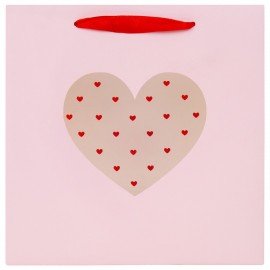 Пакет подарочный КОМПЛЕКТ 3 шт 20х8х20см,"With LOVE", с прозрачным окном, ЗОЛОТАЯ СКАЗКА, 700866