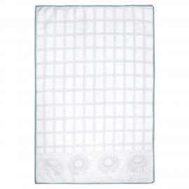 Салфетка из МИКРОФИБРЫ универсальная 40х60см, бирюзовая клетка, орнамент, 240г/м2, BOOMHOUSE, 700879