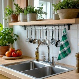 Салфетка вафельная универсальная ХЛОПОК 40 х 64 см, цветная клетка, ассорти, BOOMHOUSE, 700883