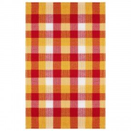 Салфетка вафельная универсальная ХЛОПОК 40 х 64 см, цветная клетка, ассорти, BOOMHOUSE, 700883