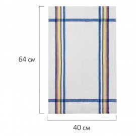 Салфетка вафельная универсальная ХЛОПОК 40 х 64 см, цветная полоска, ассорти, BOOMHOUSE, 700884