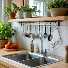 Салфетка вафельная универсальная ХЛОПОК 40 х 64 см, цветная полоска, ассорти, BOOMHOUSE, 700884