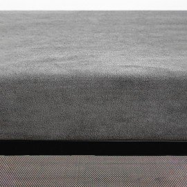 Банкетка для обуви "Торонто-23S", 670х300х490 мм, 2 полки, металл/ткань, черная/серая, БТ23СЧС