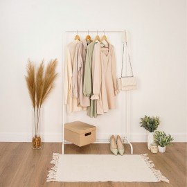 Вешалка для плечиков "Радуга-1", 1500х820х390 мм, металл, белая, ВНП 298 Б