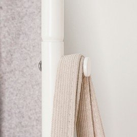 Вешалка для плечиков "Валенсия-32М", 1620х915х300 мм, 2 полки, передвижная, металл, белая, ВГВ32М Б