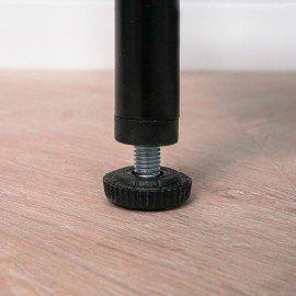 Вешалка-стеллаж "Валенсия-1", 1555х1090х300 мм, 7 полок, металл, черная, ГСВ1 Ч