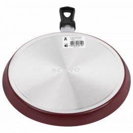 Сковорода блинная 22 см антипригарное покрытие, длинная ручка, SCOVO "Expert", СЭ-039