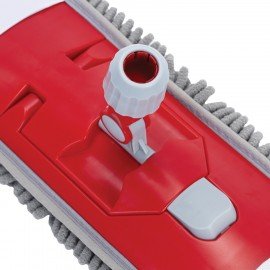 Швабра с флаундером 50 см, черенок 75-130 см, МОП микрофибра СИНЕЛЬ (ТИП К), PERKLIN, 700983