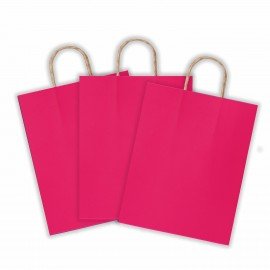 Крафт пакет бумажный Ruby red 26х15х35см с кручеными ручками, плотность 80гр/м2, моно, 112412