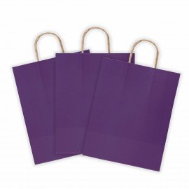 Крафт пакет бумажный Dark violet 26х15х35см с кручеными ручками, 80 гр/м2, моноцвет,, 112405