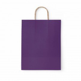 Крафт пакет бумажный Dark violet 26х15х35см с кручеными ручками, 80 гр/м2, моноцвет,, 112405