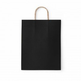 Крафт пакет бумажный Black 26х15х35см с кручеными ручками, плотность 80 гр/м2, моноцв, 112429