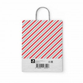 Крафт пакет бумажный Узкая полоса 26х15х35см с кручеными ручками, плотность 100 гр/м2, 113228