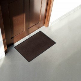 Коврик придверный 40х60см КОРИЧНЕВЫЙ влаго-грязезащитный 300гр/м2, рубчик, PRIMILA ST, 701014