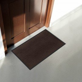 Коврик придверный 50х80см КОРИЧНЕВЫЙ влаго-грязезащитный 300гр/м2, рубчик, PRIMILA ST, 701015