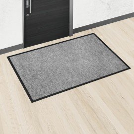 Коврик придверный 80х120см СЕРЫЙ влаго-грязезащитный 300гр/м2 мелкий рубчик PRIMILA S, 701020