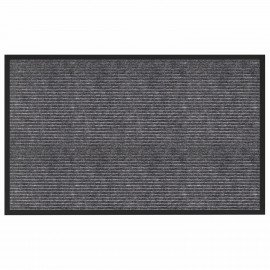 Коврик придверный 80х120см СЕРЫЙ влаго-грязезащитный, 450гр/м2, ребристый, PRIMILA EX, 701025